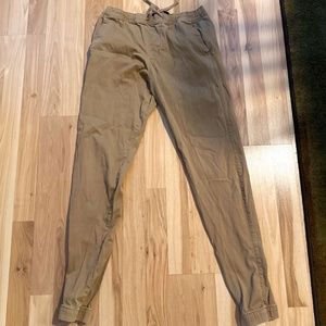 Hollister Stacked Skinny Joggers - Tan/Khaki